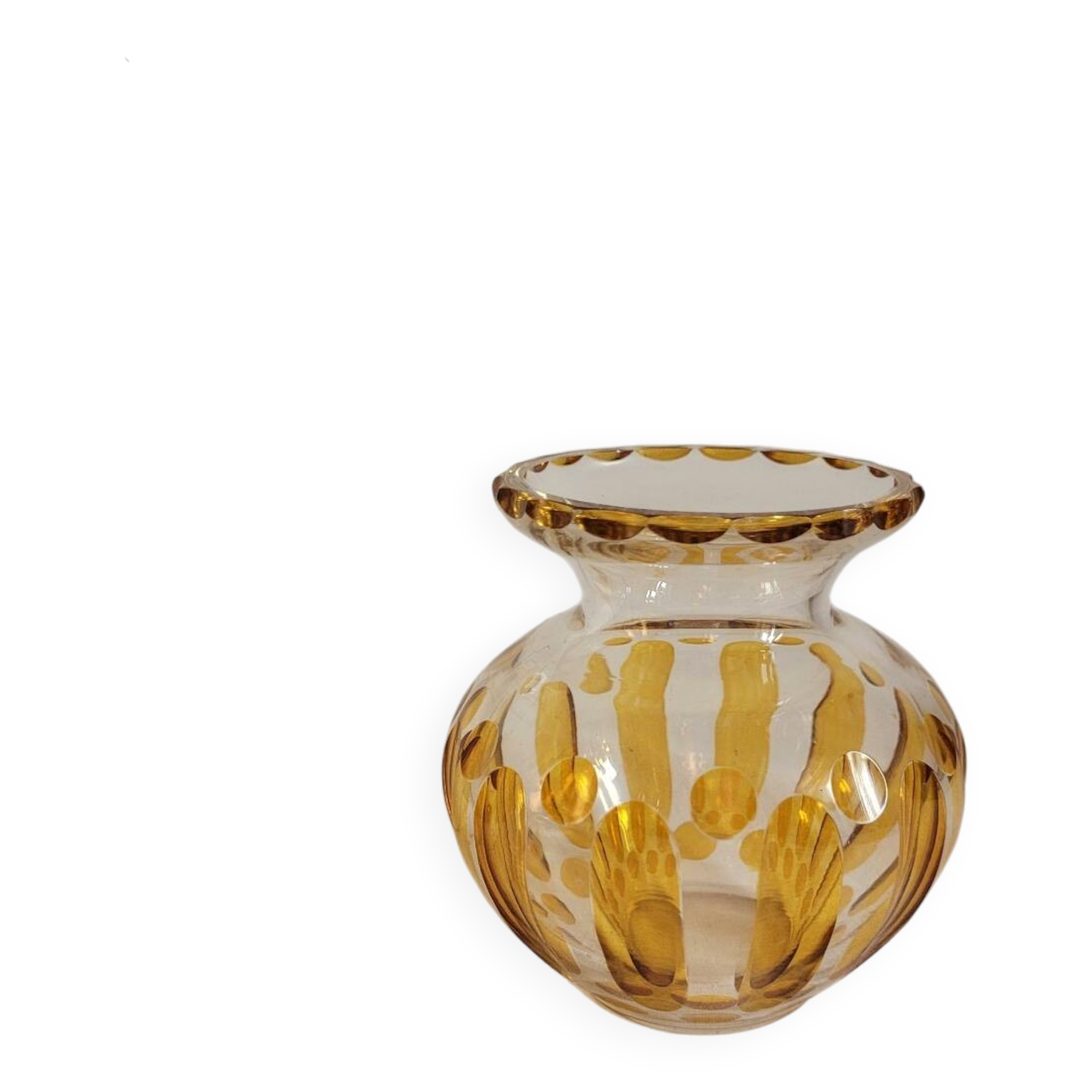 Czechoslovakian crystal glass vase