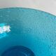 Decorative bowl in blue bubble glass Hand-blown glass