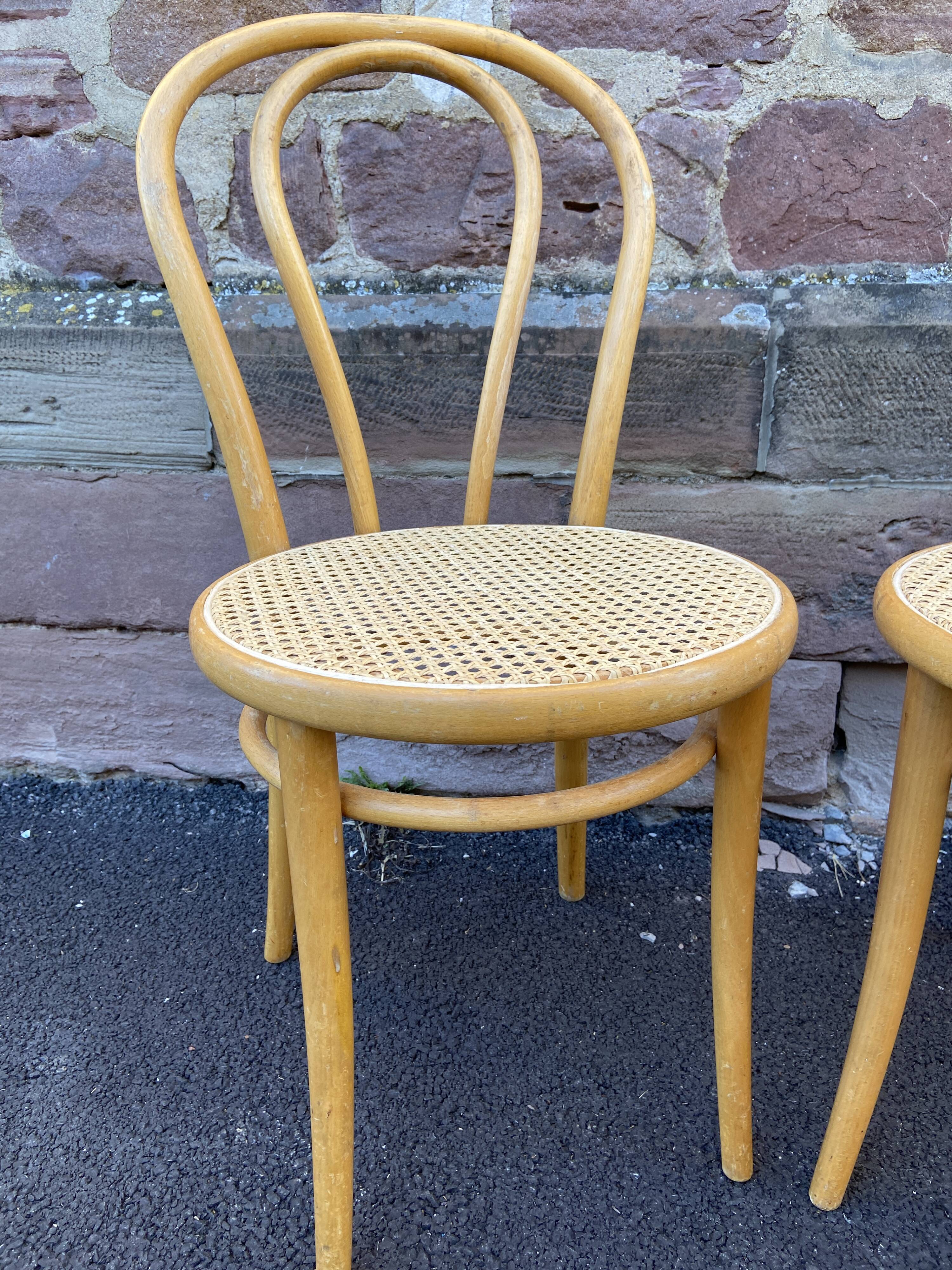 Pair of vintage bistro coffee chairs