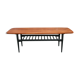 Table basse - teck et bois noir - 1960