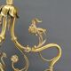 Lustre art nouveau en bronze doré, france, circa 1890