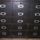 Furniture old metal riveted 30 drawers valve strafor