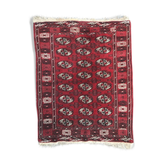 Vintage Bukhara 102 X 130 afghan turkmen carpet