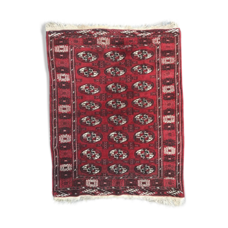 Tapis vintage turkmen afghan Boukhara 102X130