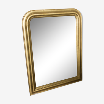 Miroir ancien doré Louis Philippe - 79 cm x 60 cm