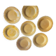 Set of 7 honey-colored plates in glazed clay Pottery Ravel