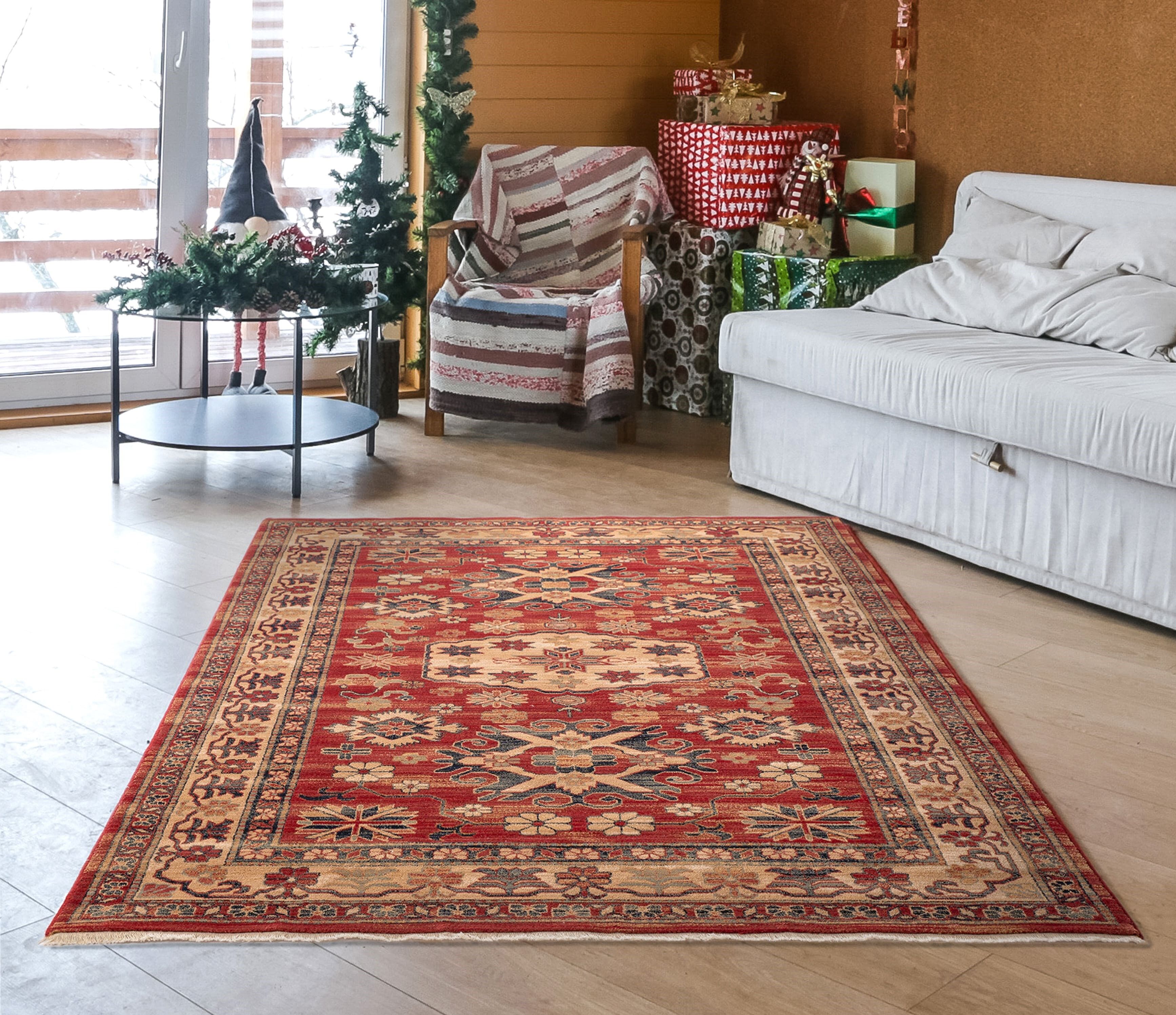 Tapis oriental rouge 3x3,95 m Selency