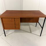Günter Renkel teak and black steel free standing desk 1960’s