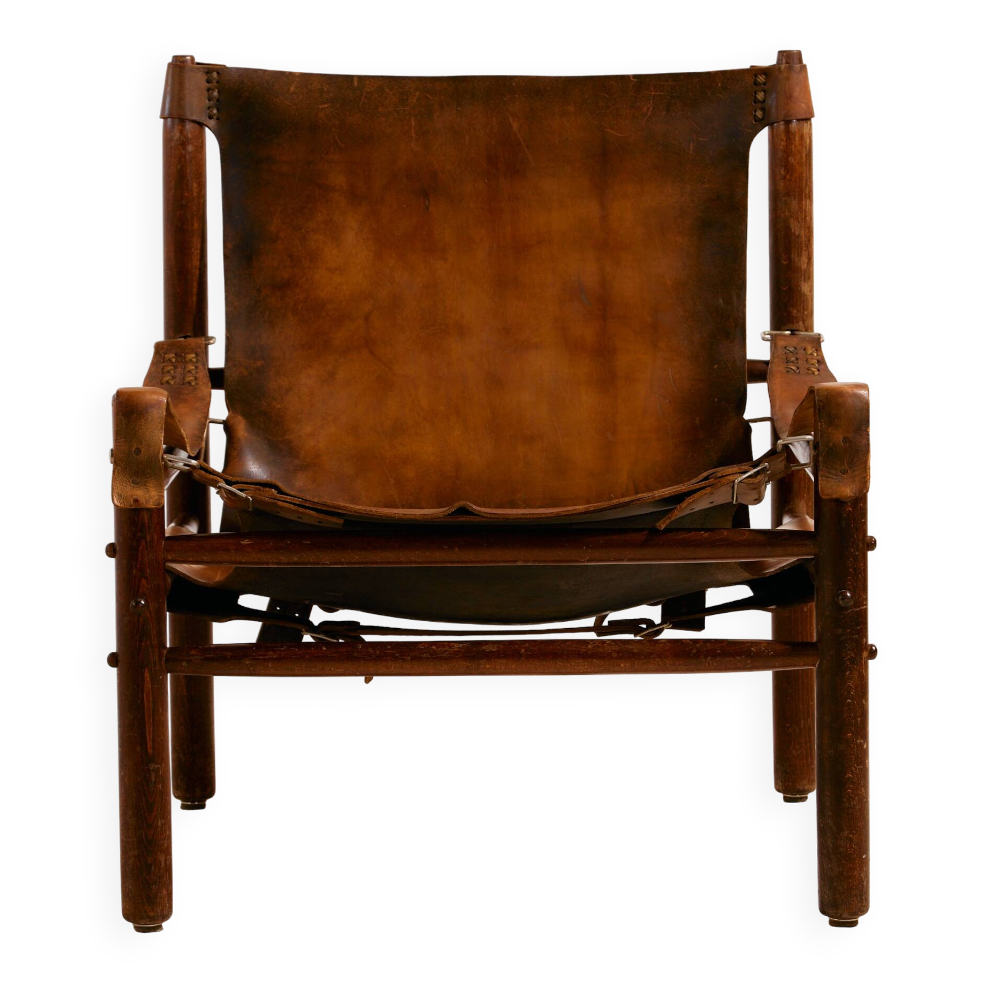 Hungarian calf leather lounge chair
