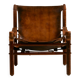 Hungarian calf leather lounge chair