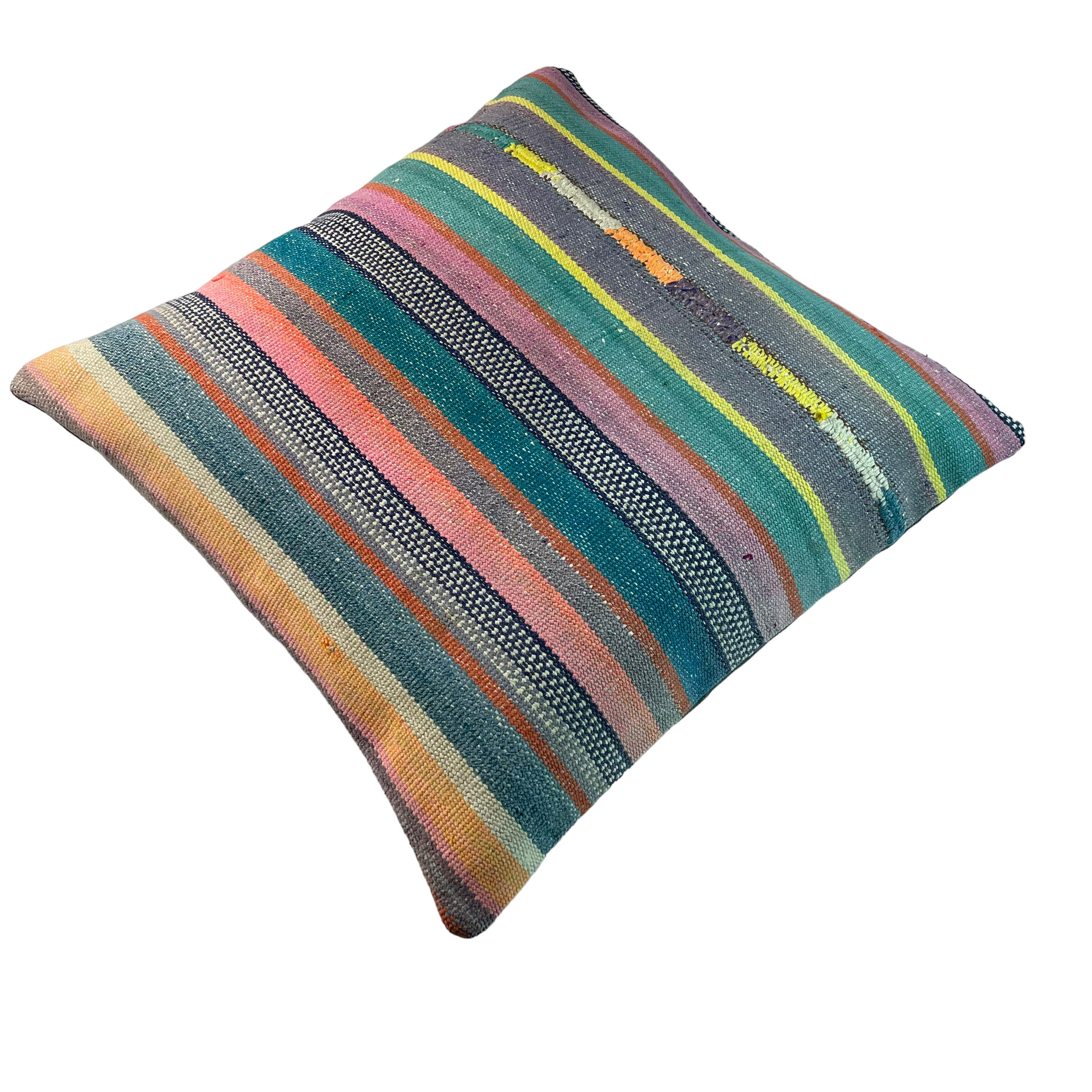 Vintage turkish kilim cushion cover , 60 x 60 cm