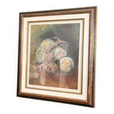 Pastel Drawing Shell Still Life Saint Jacques Fossil Pencil