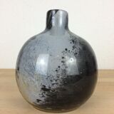 Vase boule polychrome en verre soufflé