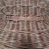Wicker storage laundry basket and lid