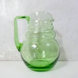 ancien service 10 verres à eau et carafe en verre soufflé