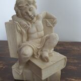 Angel bookends sitting in stone art deco 1950