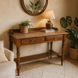 Wood and marble washstand, 19th century.