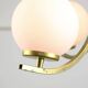 Mid-Century Italian Brass and Opaline Chandelier