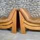 Leather and wood lounge of the Maison Regain 1950s/60s