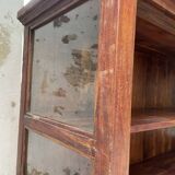 Mahogany sideboard with sliding glass doors
