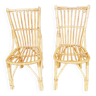 Deux chaises en rotin vintage
