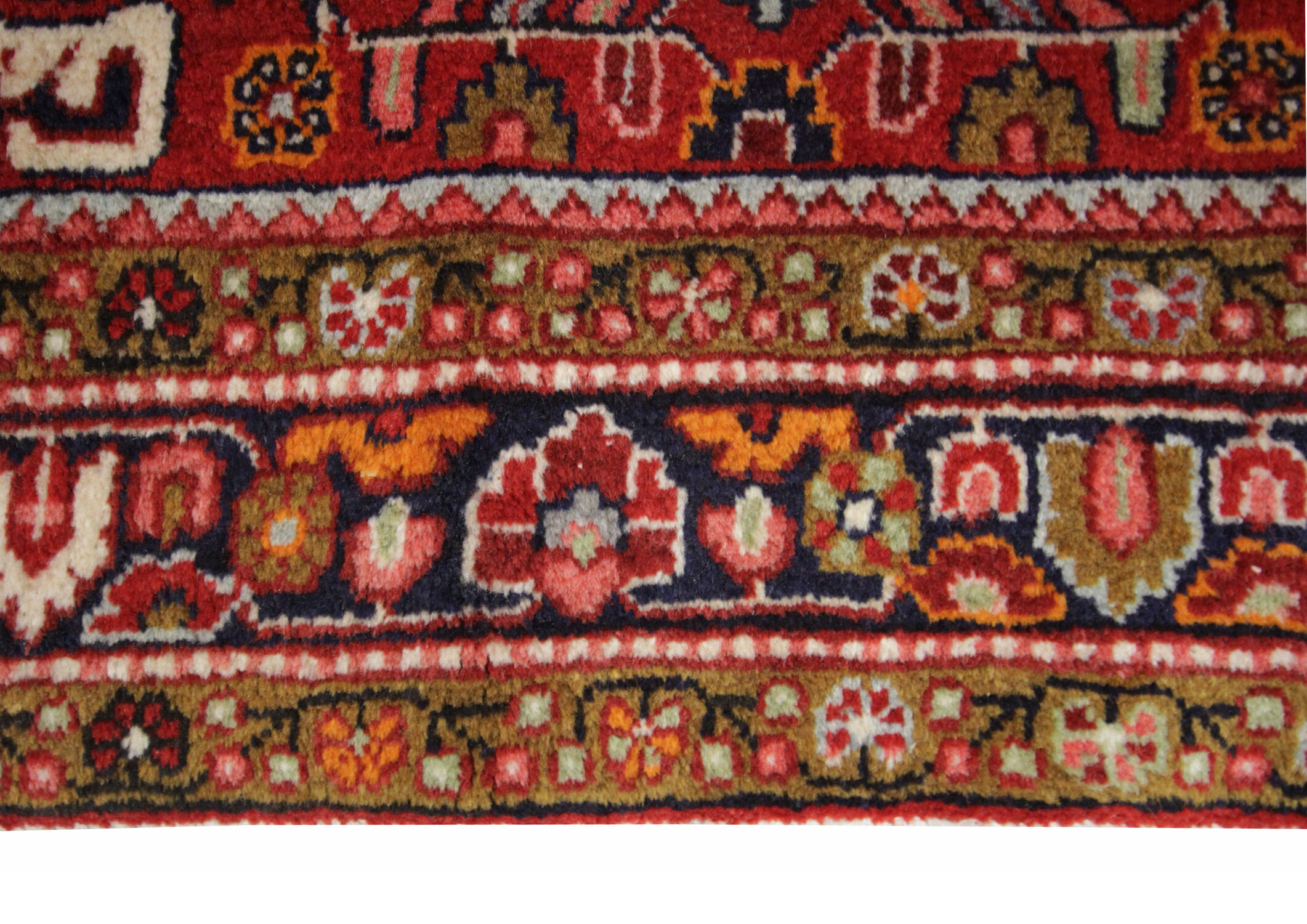 Vintage Persian Rug Handmade Farahan Carpet Area Rug- 127x214cm