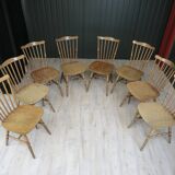 Suite of 8 chairs bistro model Tacoma Baumann
