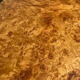 Coffee table elm magnifying glass Roche Bobois vintage 70s