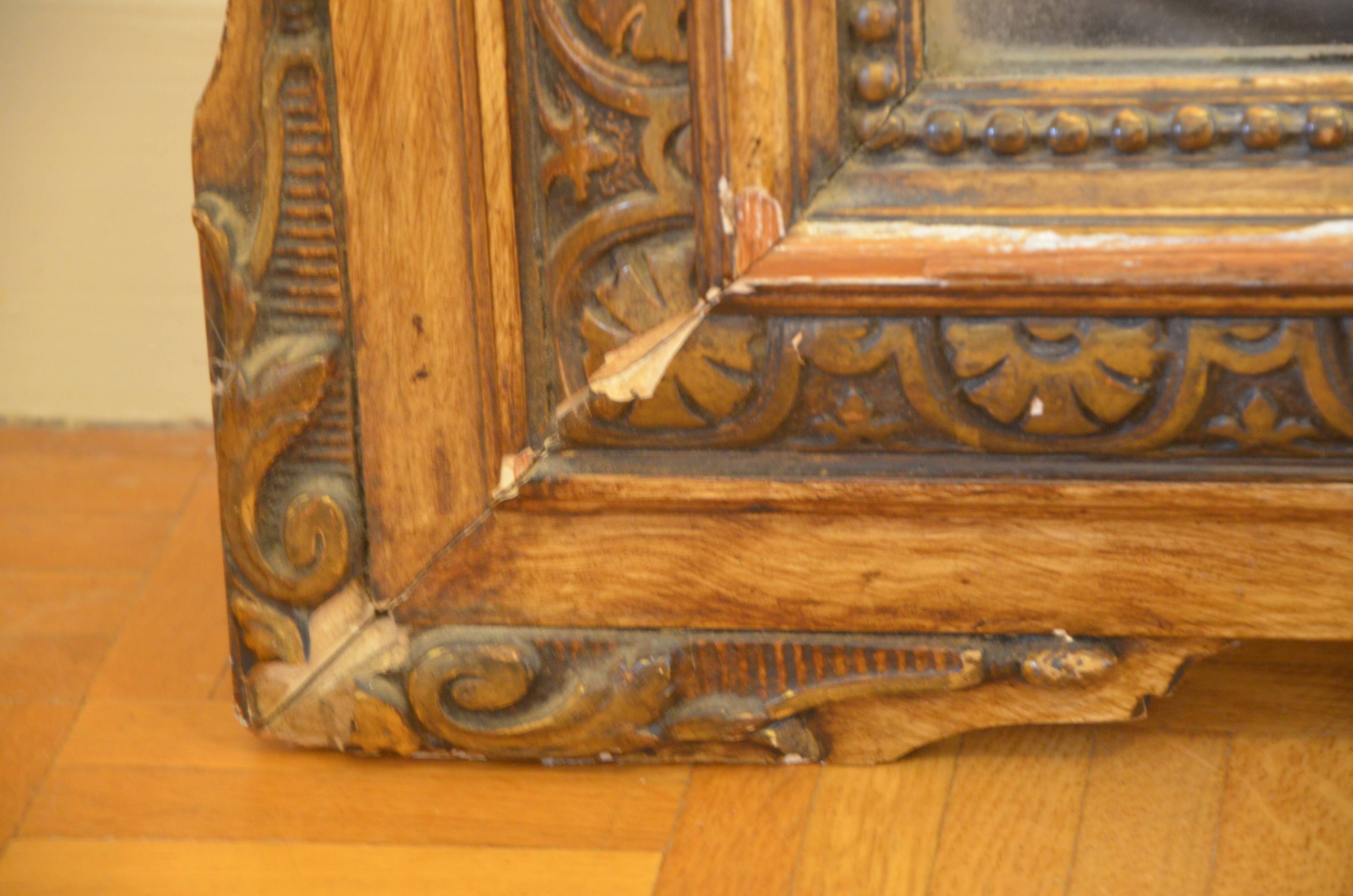 Wooden style mirror 74x104cm