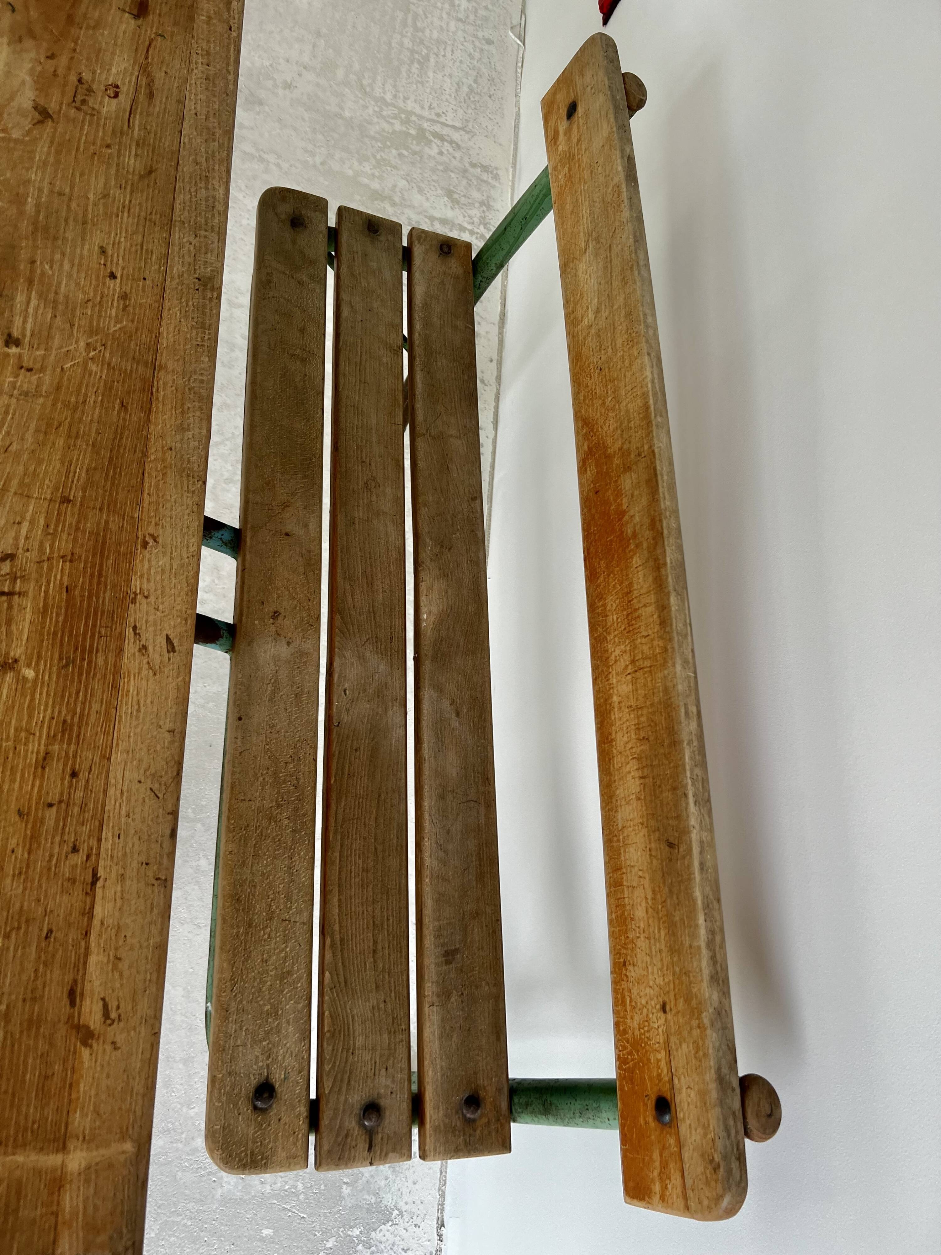 Ancien pupitre d’école double vintage Colman Thonon 1950-1960