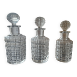 Textured glass perfume bottles