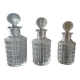 Textured glass perfume bottles