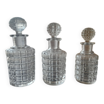Textured glass perfume bottles