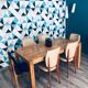 Set de 5 chaises aux pieds compas scandinave vintage 1960