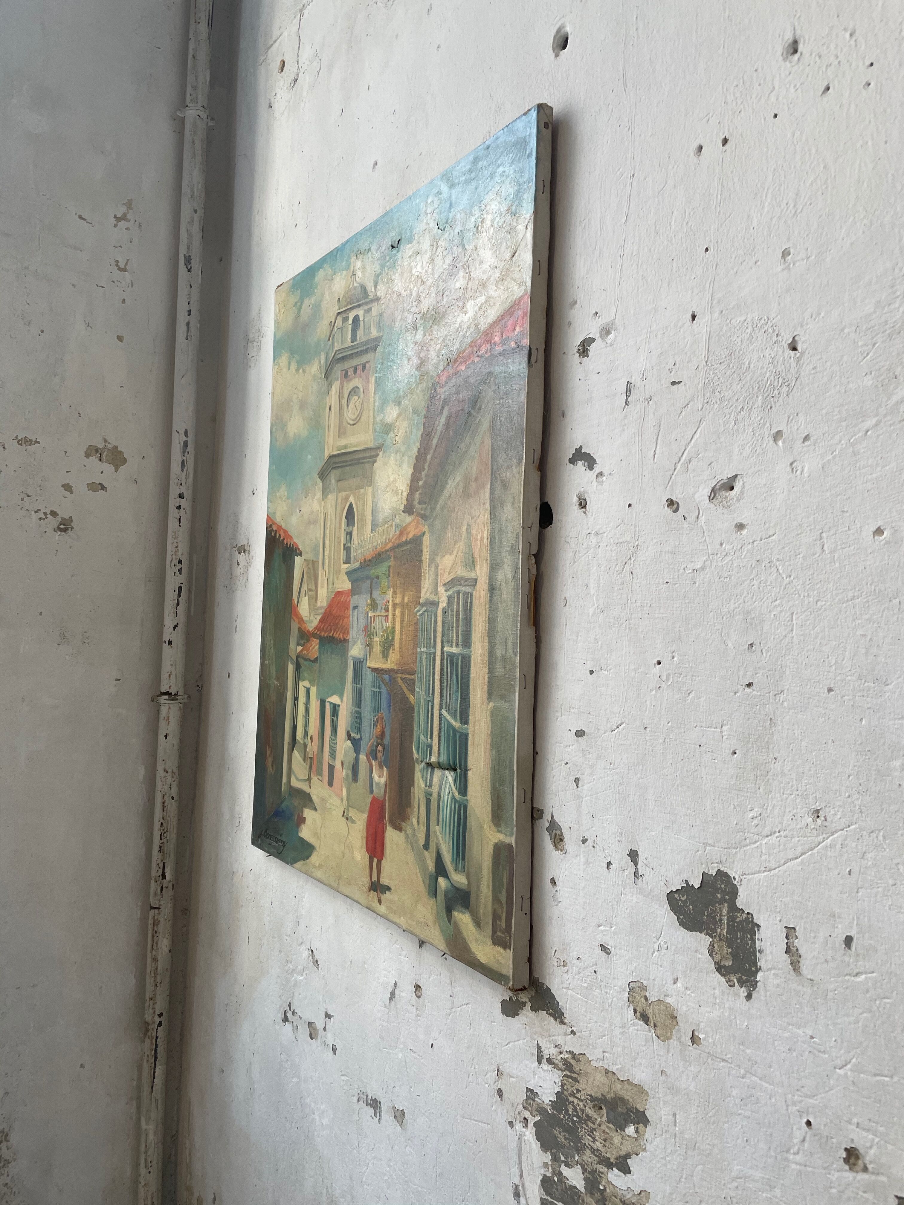 Canvas oil landscape alley 60x80cm