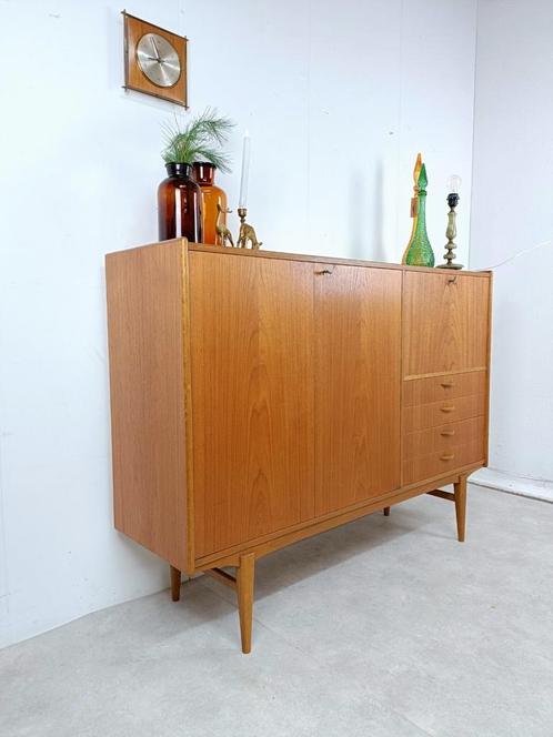 Vintage Scandinavian teak wall unit
