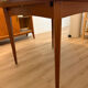 Table ronde design scandinave en teck extensible avec rallonge