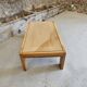Designer coffee table 1970-1980 in kois elm and glass