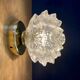 Vintage globe wall or ceiling light in molded glass in the shape of a flower
