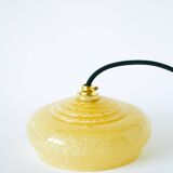 Clichy glass pendant, Pale Yellow, 1930 - 19 x 7 cm