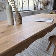 Table de ferme merisier pieds galbés XIXème