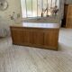 1950s oak office counter