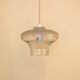 Lampe suspendue Art Déco en verre taillé