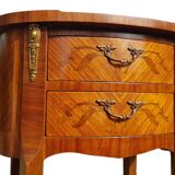 Louis XV style bedside table with marquetry