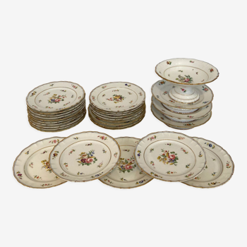 Service 28 pieces porcelain from paris 1840