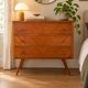 Vintage Scandinavian wooden chest of drawers – 3 drawers – 1960s