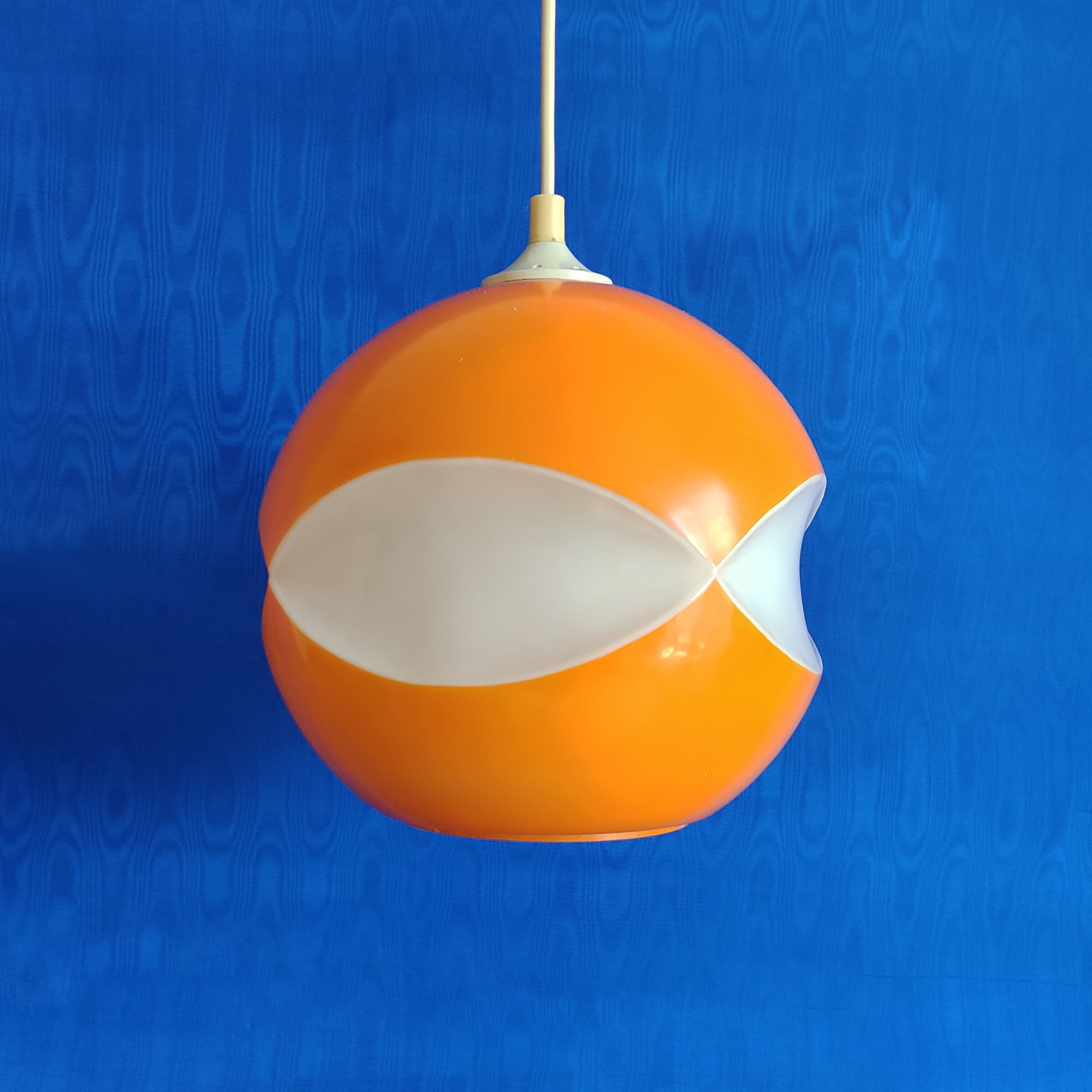 Vintage space age pendant lamp with abstract pattern