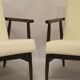 Pair of armchairs Henryk Lis 300-190 years 1970 fabric white buckle.