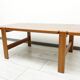 Elegant bench in vintage solid teak wood. after professional renovation.
