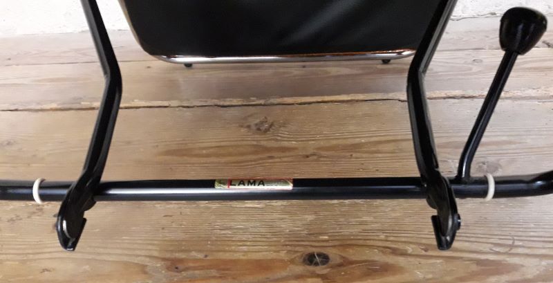 Deckchair Lama chrome vintage fabric